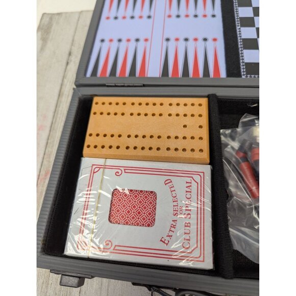 Magnetic Travel 6 Game Set in Travel Attache Case Complete Tiawan - Picture 6 of 8